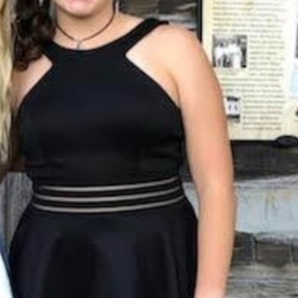Black Halter Top Formal Dress (worn once)